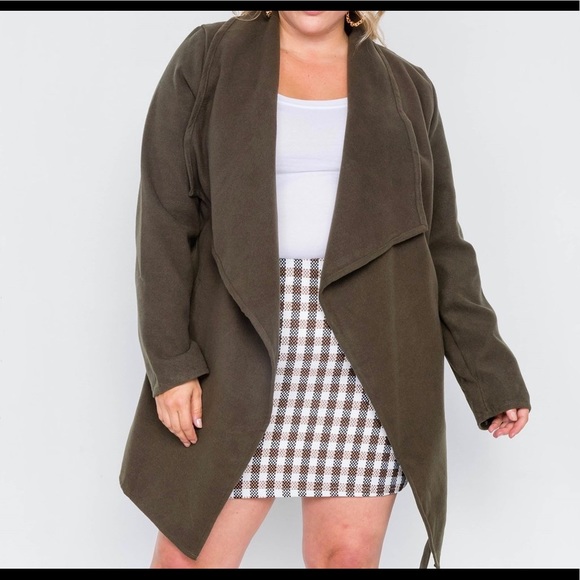 Dark Olive Fleece Jacket - Picture 2 of 4